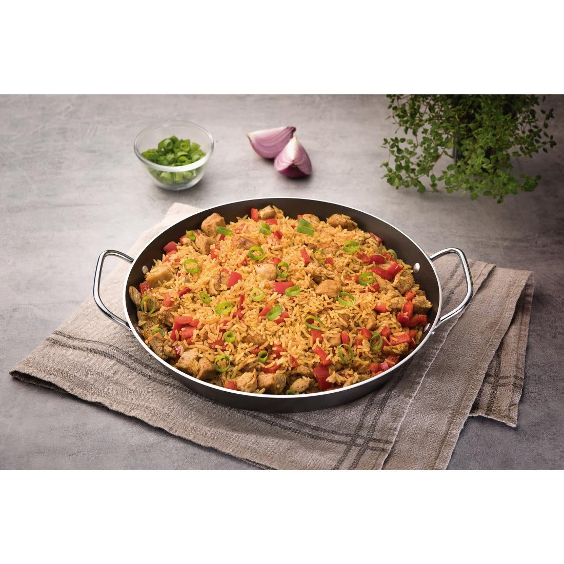 DP766 Tramontina Loreto Aluminium Non-Stick Paella Pan 13cm
