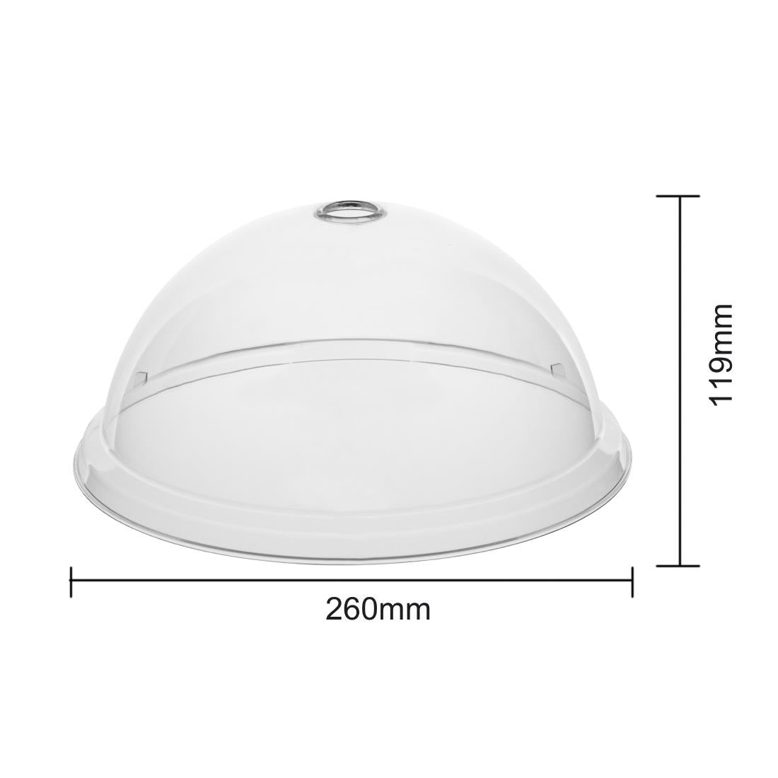 DP791 Olympia Kristallon Polycarbonate Domed Plate Cover Round 260mm