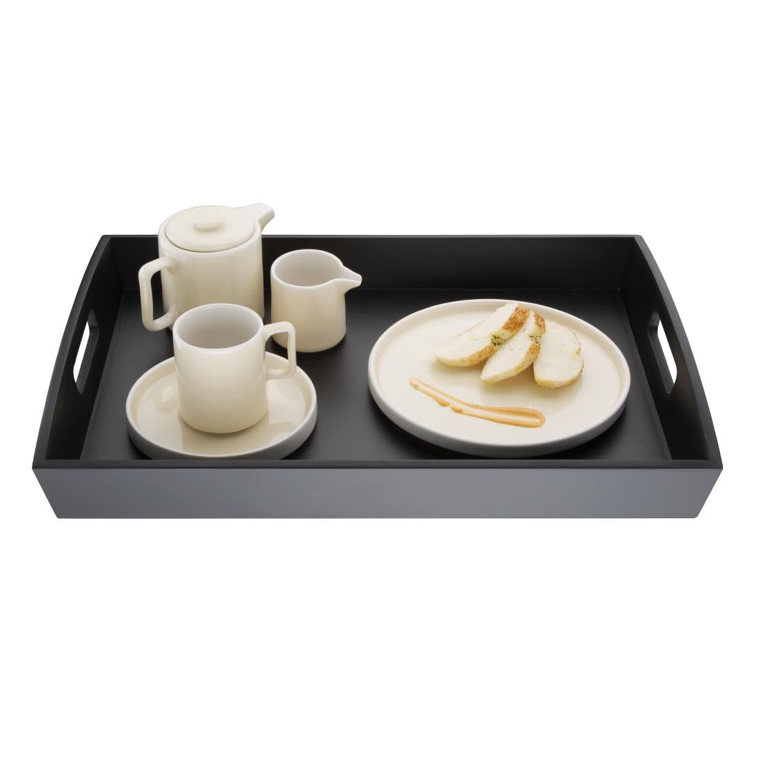 DP883 Olympia Bamboo Black Large Serving Tray 510x350mm