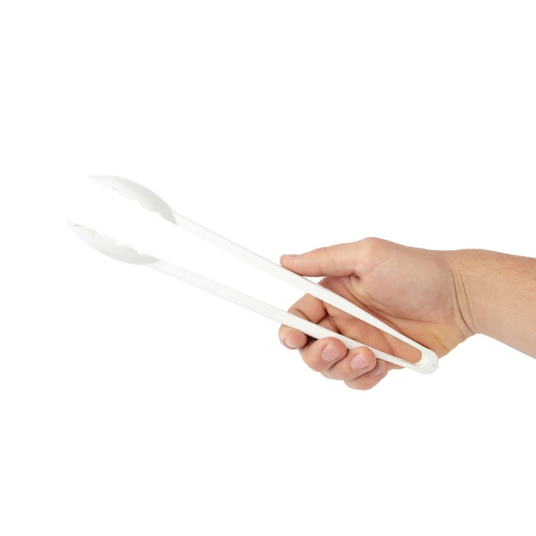 DR320 Matfer Bourgeat Exoglass Tongs White 12"