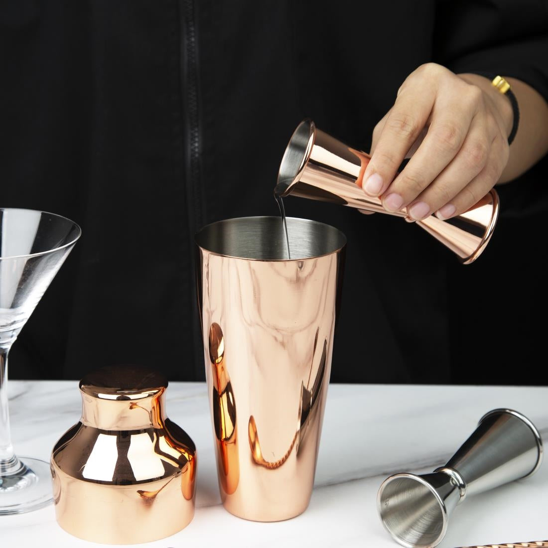 DR606 Olympia Banded Jigger Copper