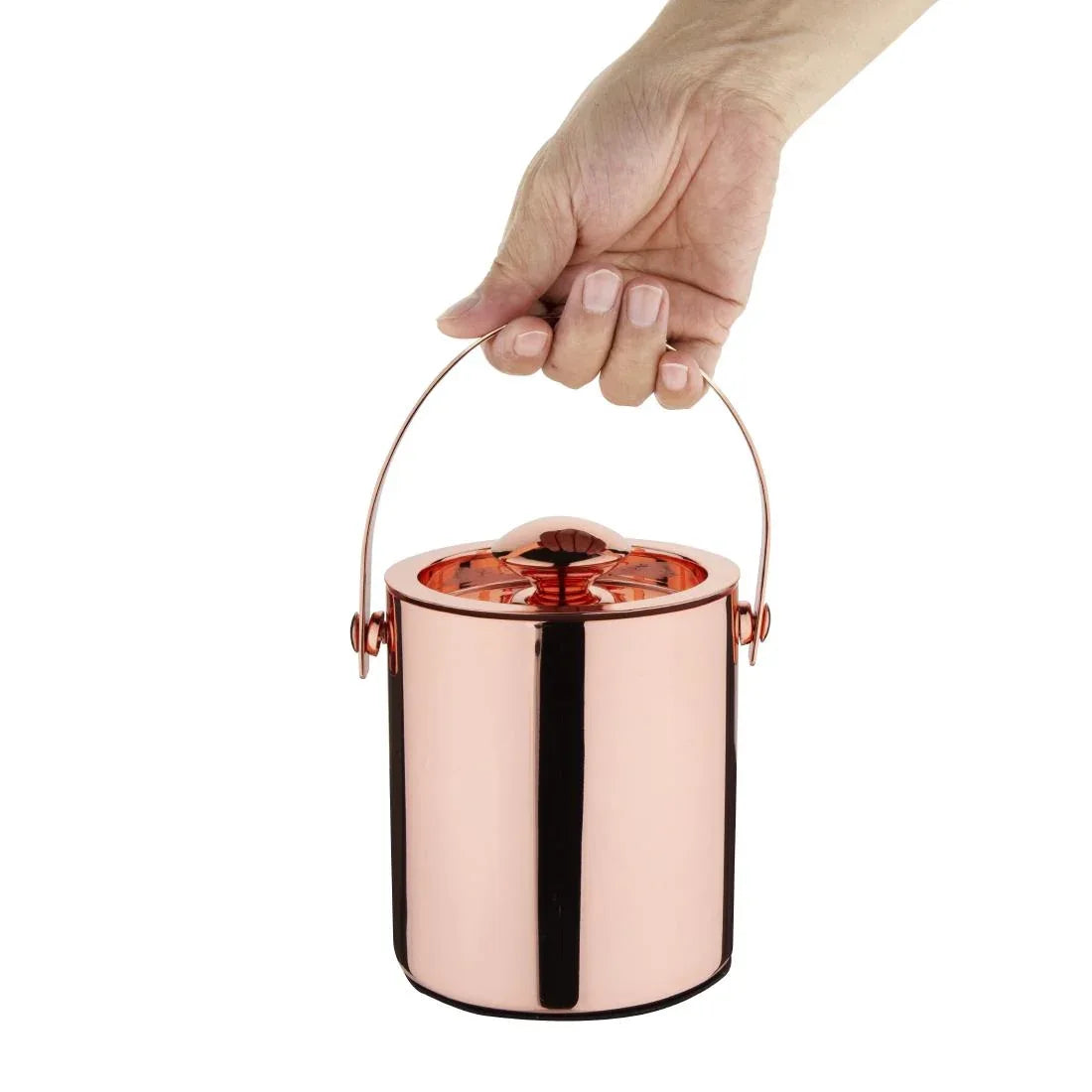 DR740 Olympia Double Walled Ice Bucket with Lid 1Ltr - JD Catering Equipment Solutions Ltd