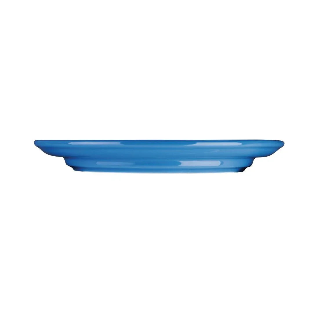 DW140 Olympia Heritage Raised Rim Plates Blue 203mm (Pack of 4) - JD Catering Equipment Solutions Ltd