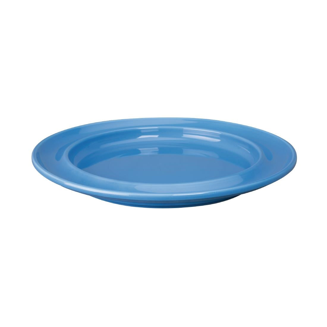 DW141 Olympia Heritage Raised Rim Plates Blue 253mm (Pack of 4)