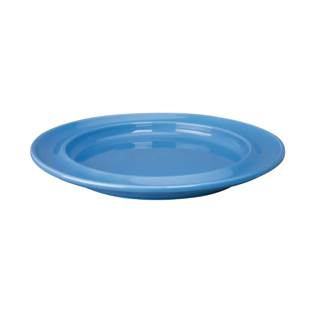 DW141 Olympia Heritage Raised Rim Plates Blue 253mm (Pack of 4)