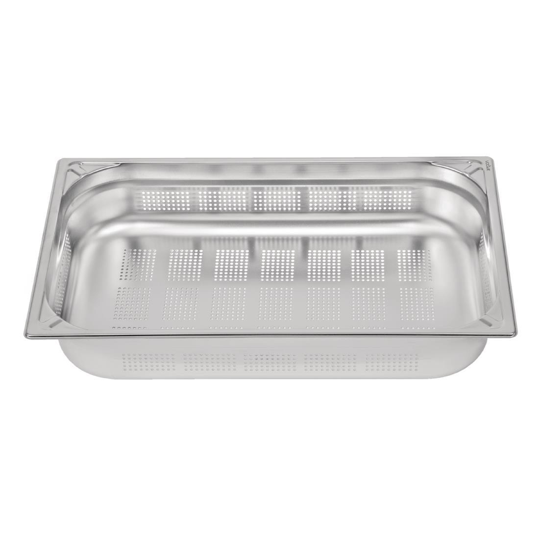 DW462 Vogue Heavy Duty Stainless Steel Perforated 1/1 Gastronorm Pan 100mm