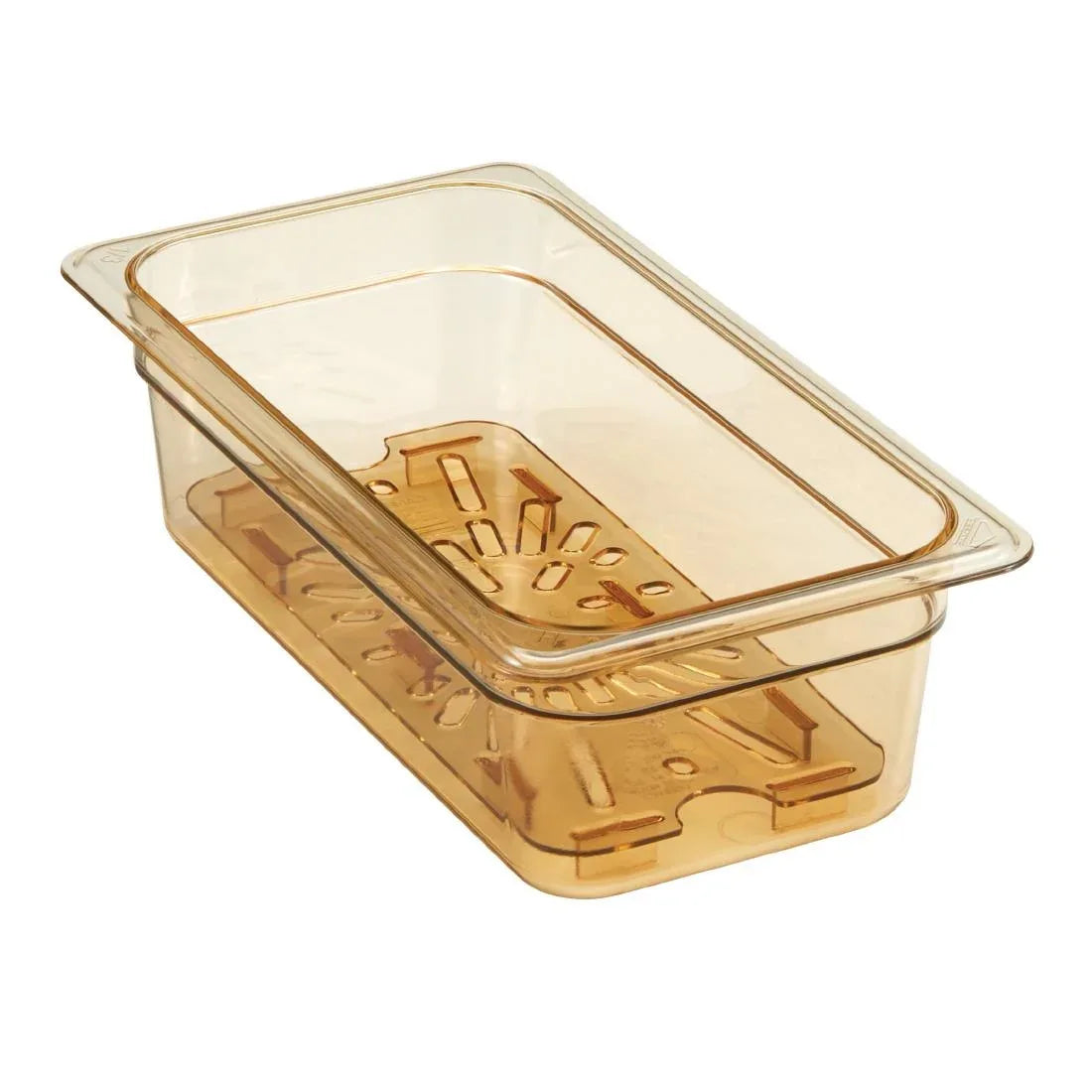 HR254 Cambro High Heat Polycarbonate 1/2 Gastronorm Drain Plate