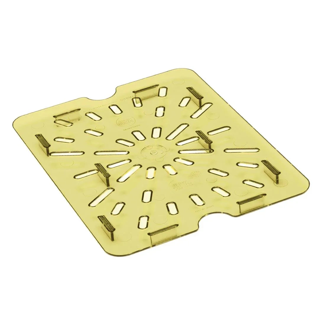 HR254 Cambro High Heat Polycarbonate 1/2 Gastronorm Drain Plate