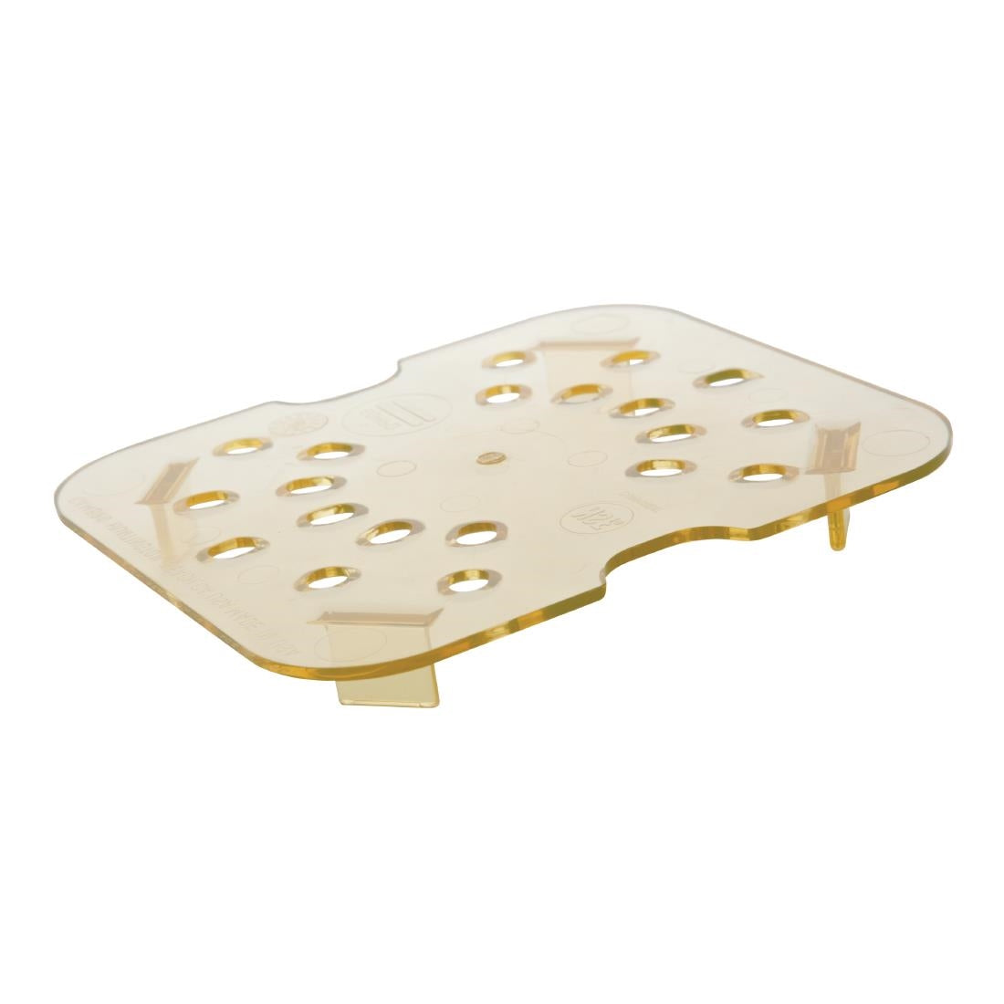 HR263 Cambro High Heat Polycarbonate 1/6 Gastronorm Drain Plate