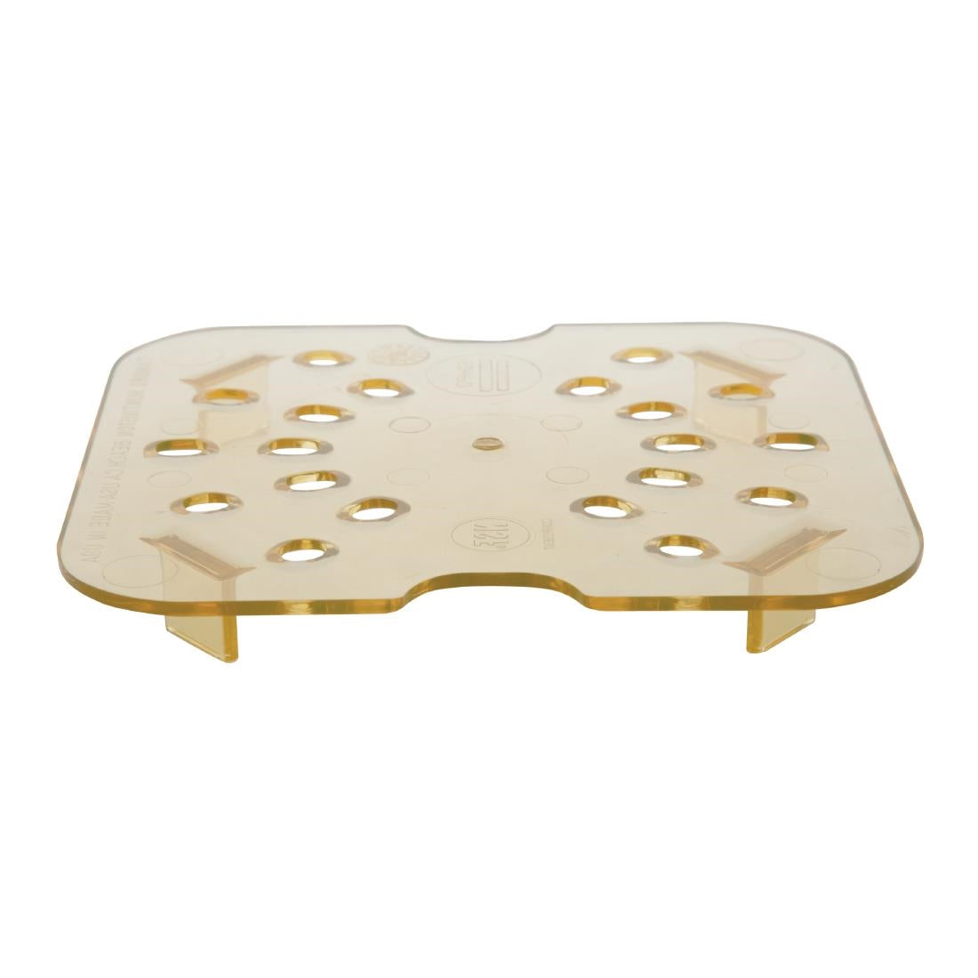 HR263 Cambro High Heat Polycarbonate 1/6 Gastronorm Drain Plate