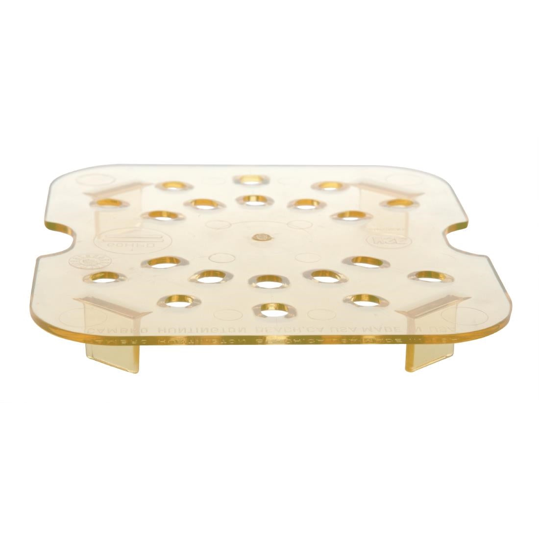 HR263 Cambro High Heat Polycarbonate 1/6 Gastronorm Drain Plate