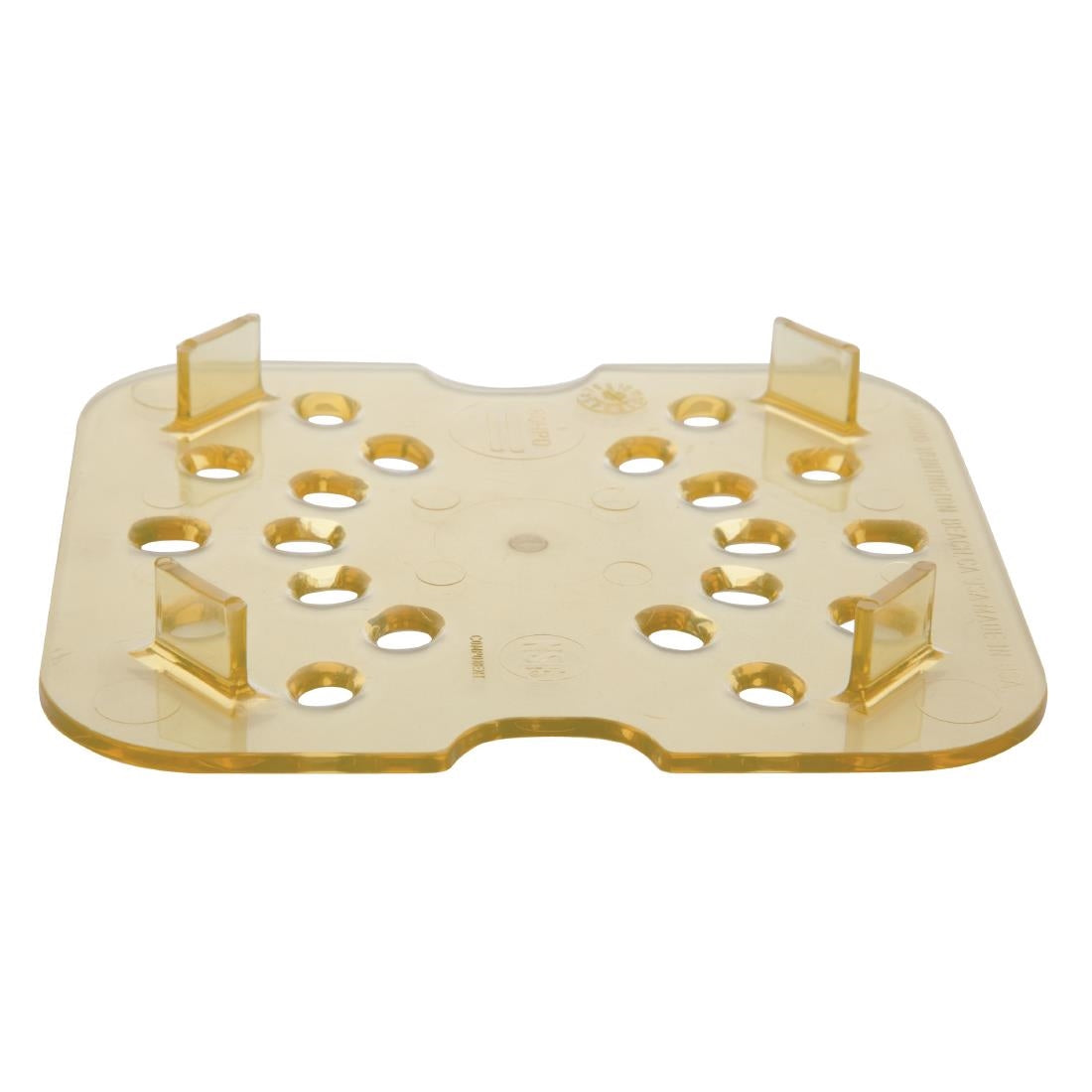 HR263 Cambro High Heat Polycarbonate 1/6 Gastronorm Drain Plate