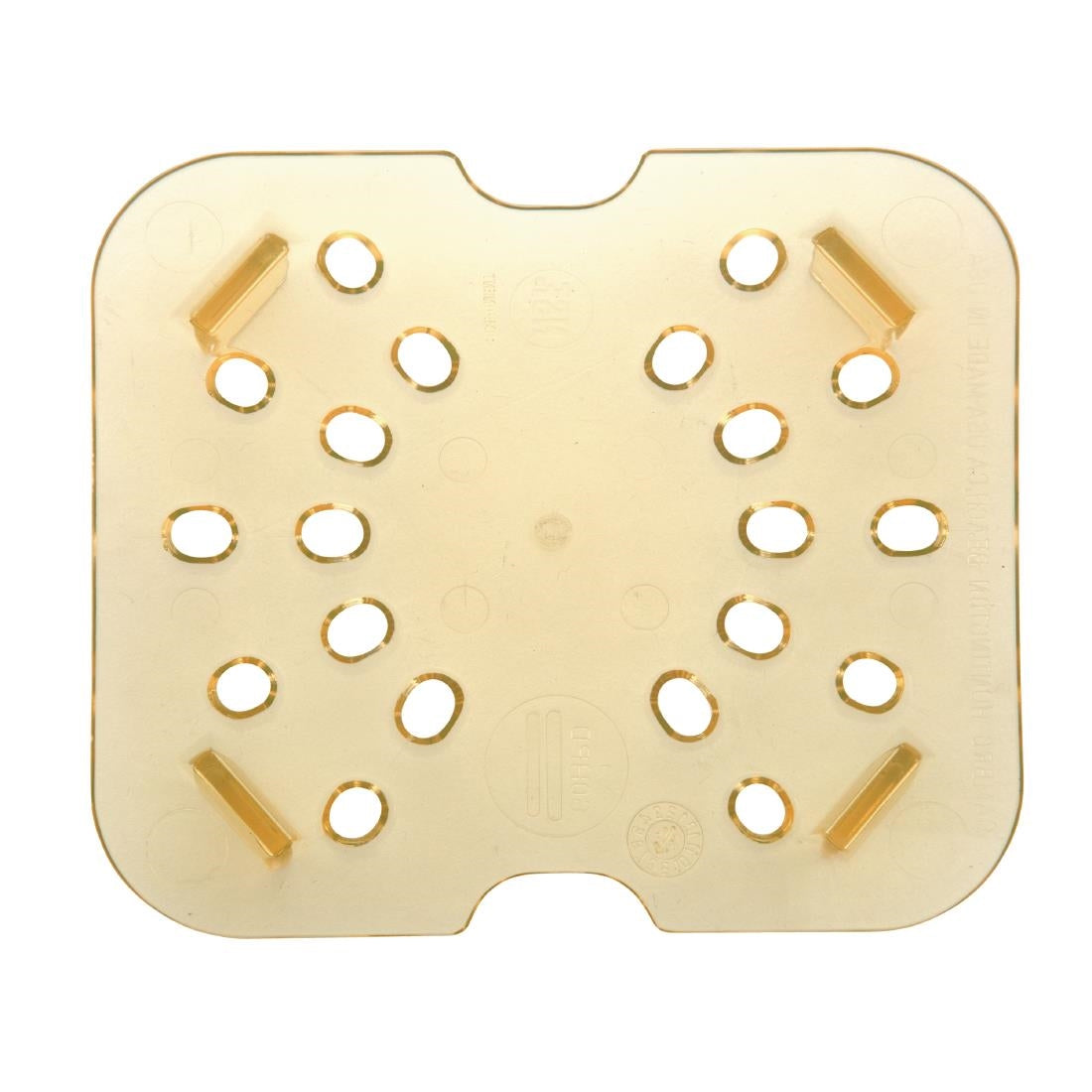 HR263 Cambro High Heat Polycarbonate 1/6 Gastronorm Drain Plate