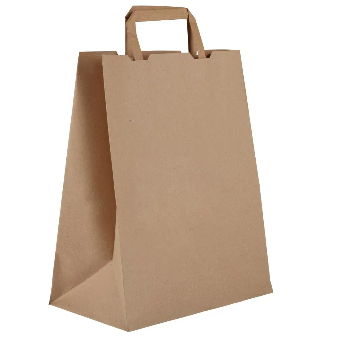 DW628 Vegware Compostable Recycled Paper Carrier Bags Large (Pack of 250) - JD Catering Equipment Solutions Ltd