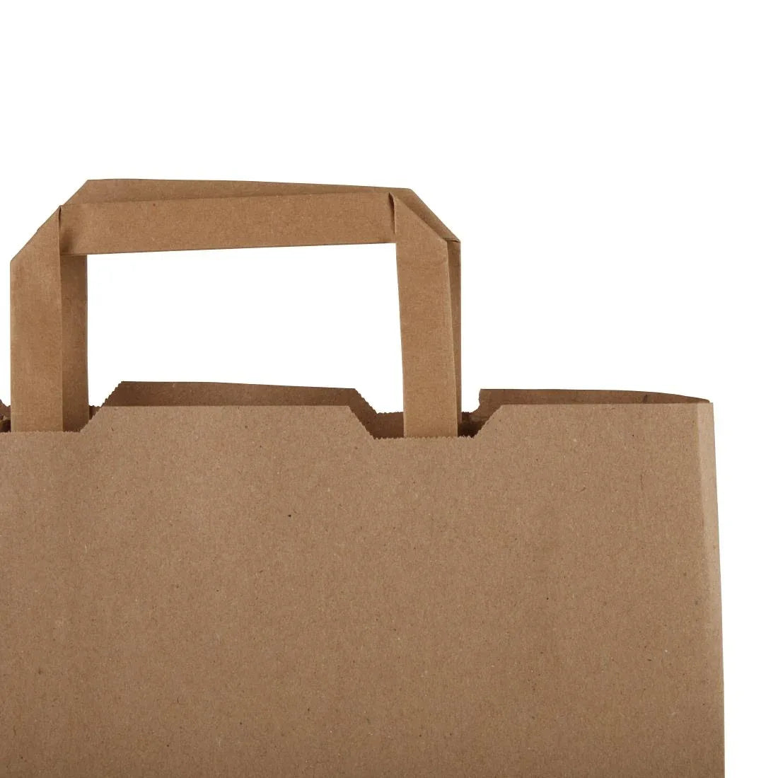 DW628 Vegware Compostable Recycled Paper Carrier Bags Large (Pack of 250) - JD Catering Equipment Solutions Ltd