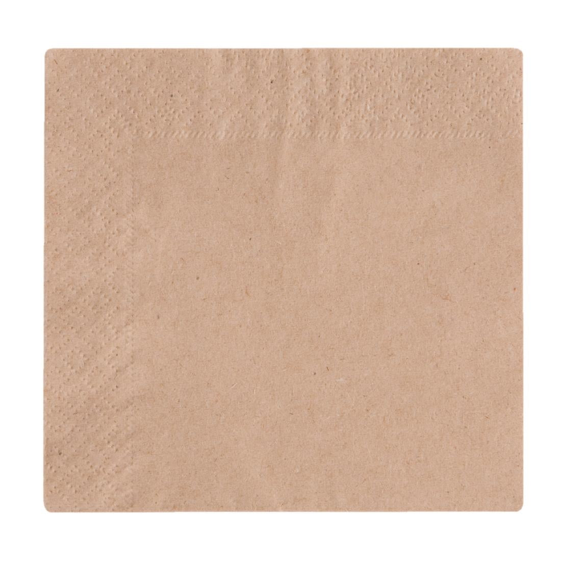 DW629 Vegware Compostable Unbleached Cocktail Napkins 240mm (Pack of 4000)