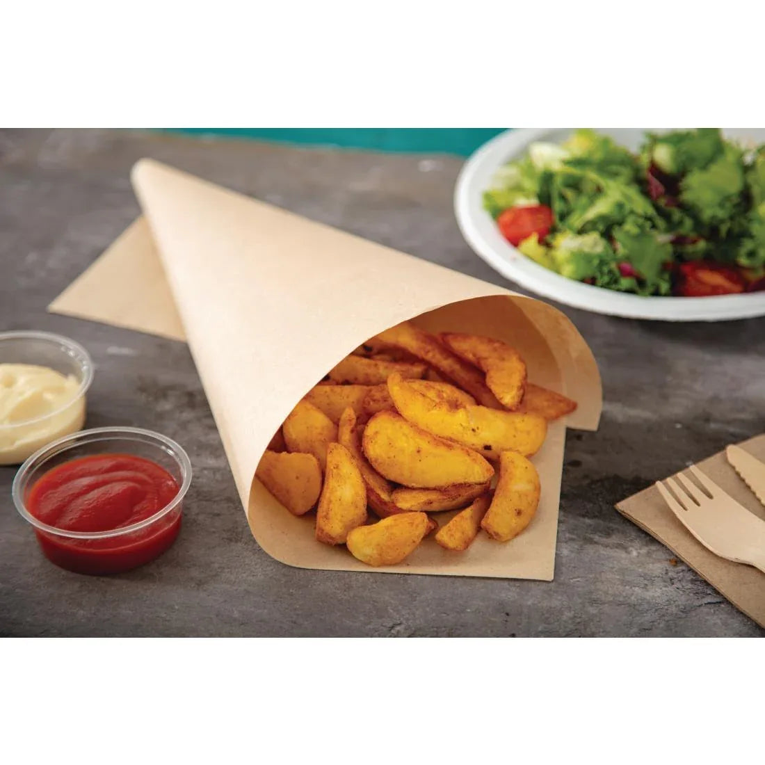 DW631 Vegware Greaseproof Sheet 50gsm - 380x275mm (Box 500) - JD Catering Equipment Solutions Ltd