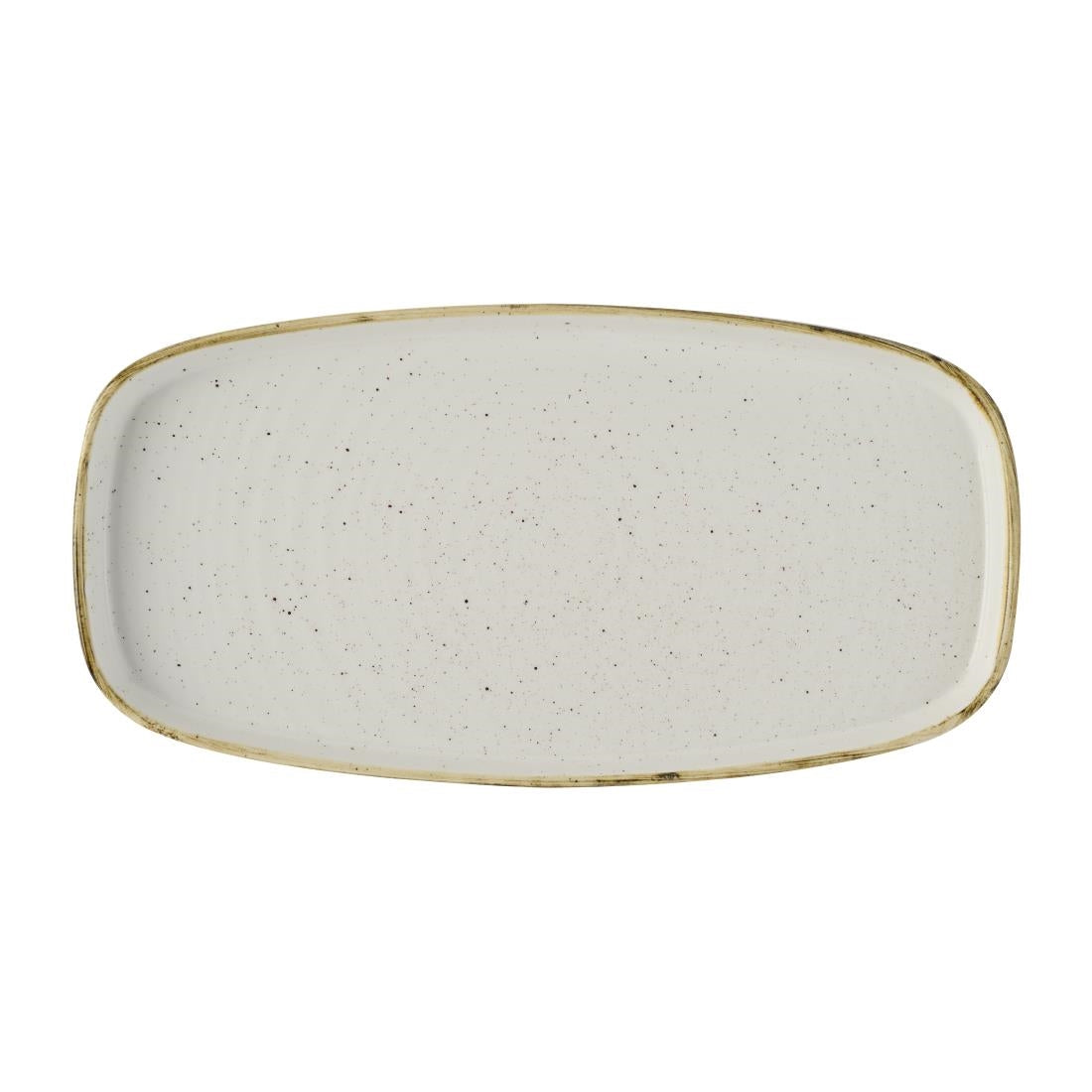 DX020 Churchill Stonecast Barley White Chefs' Walled Oblong Plate 300mm (Pack of 6)