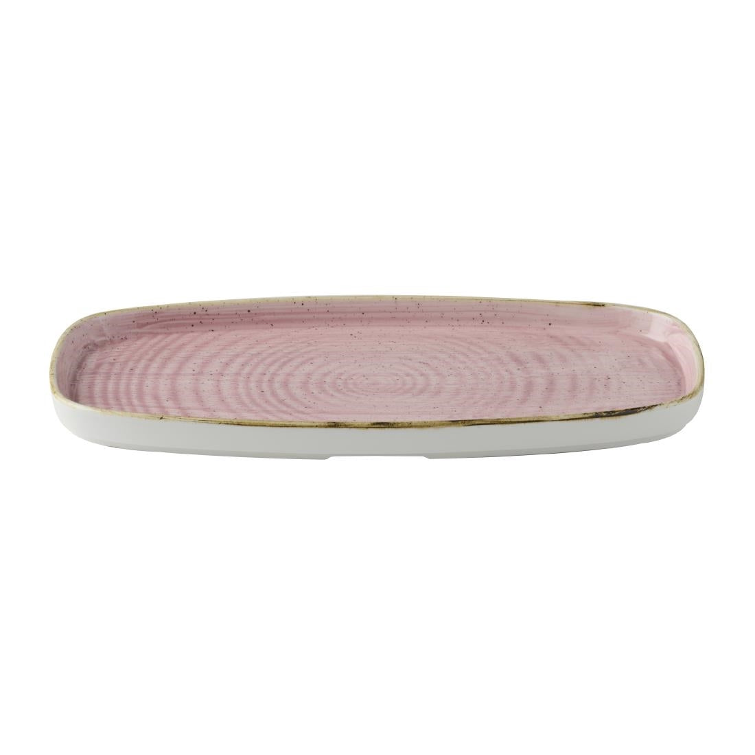 DX024 Churchill Stonecast Petal Pink Chefs' Walled Oblong Plate 300mm (Pack of 6)