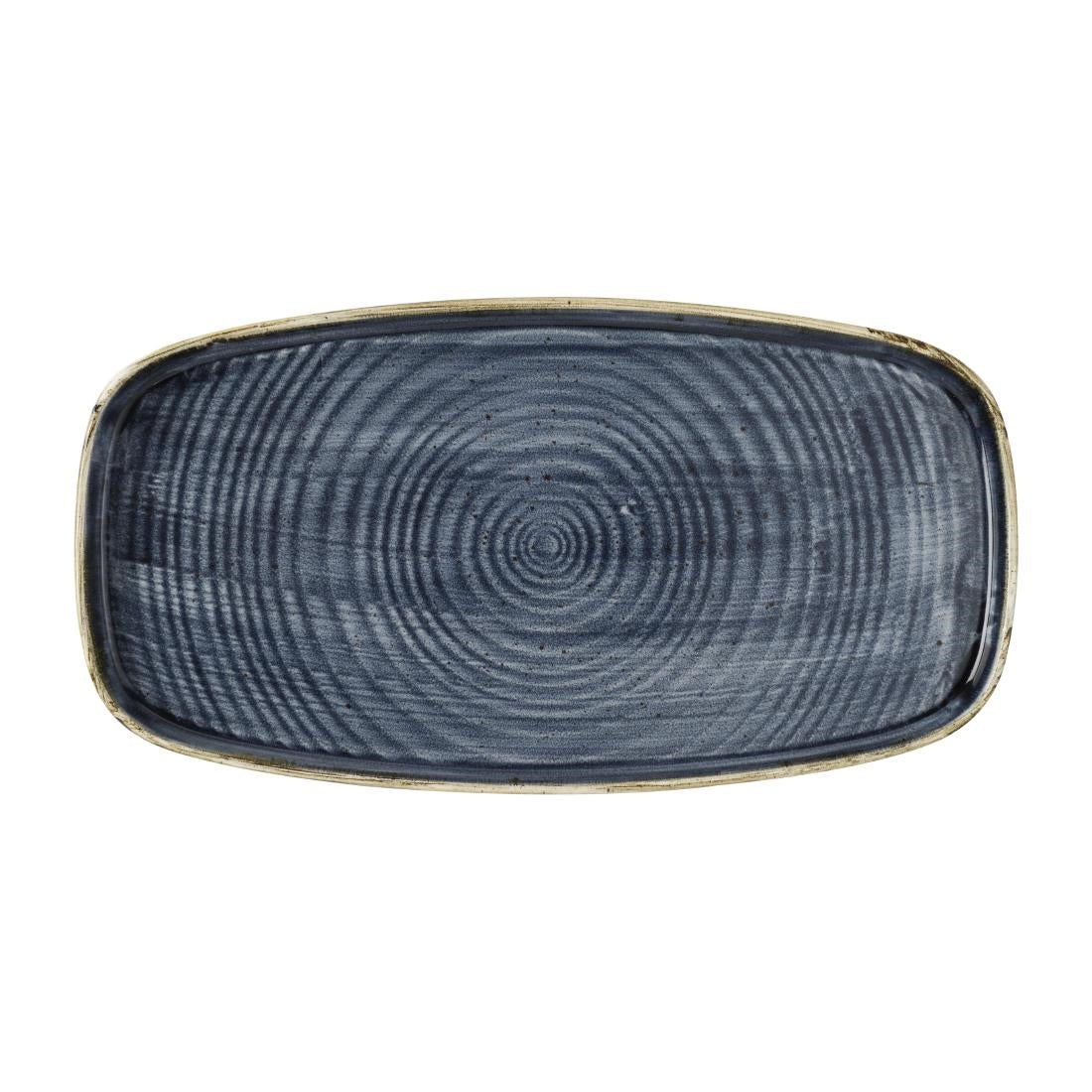 DX027 Churchill Stonecast Blueberry Chefs' Walled Oblong Plate 350mm (Pack of 6)