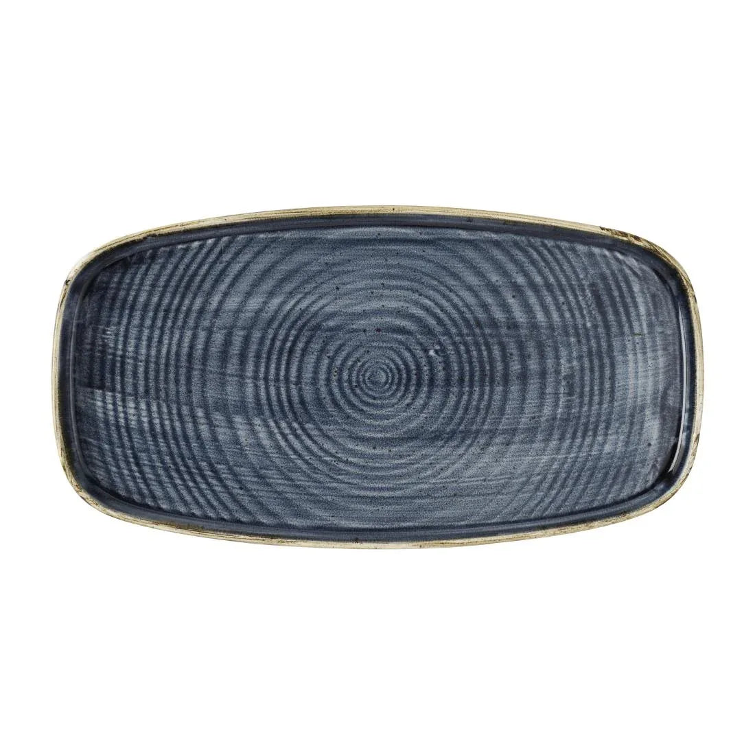 DX027 Churchill Stonecast Blueberry Chefs' Walled Oblong Plate 350mm (Pack of 6) - JD Catering Equipment Solutions Ltd