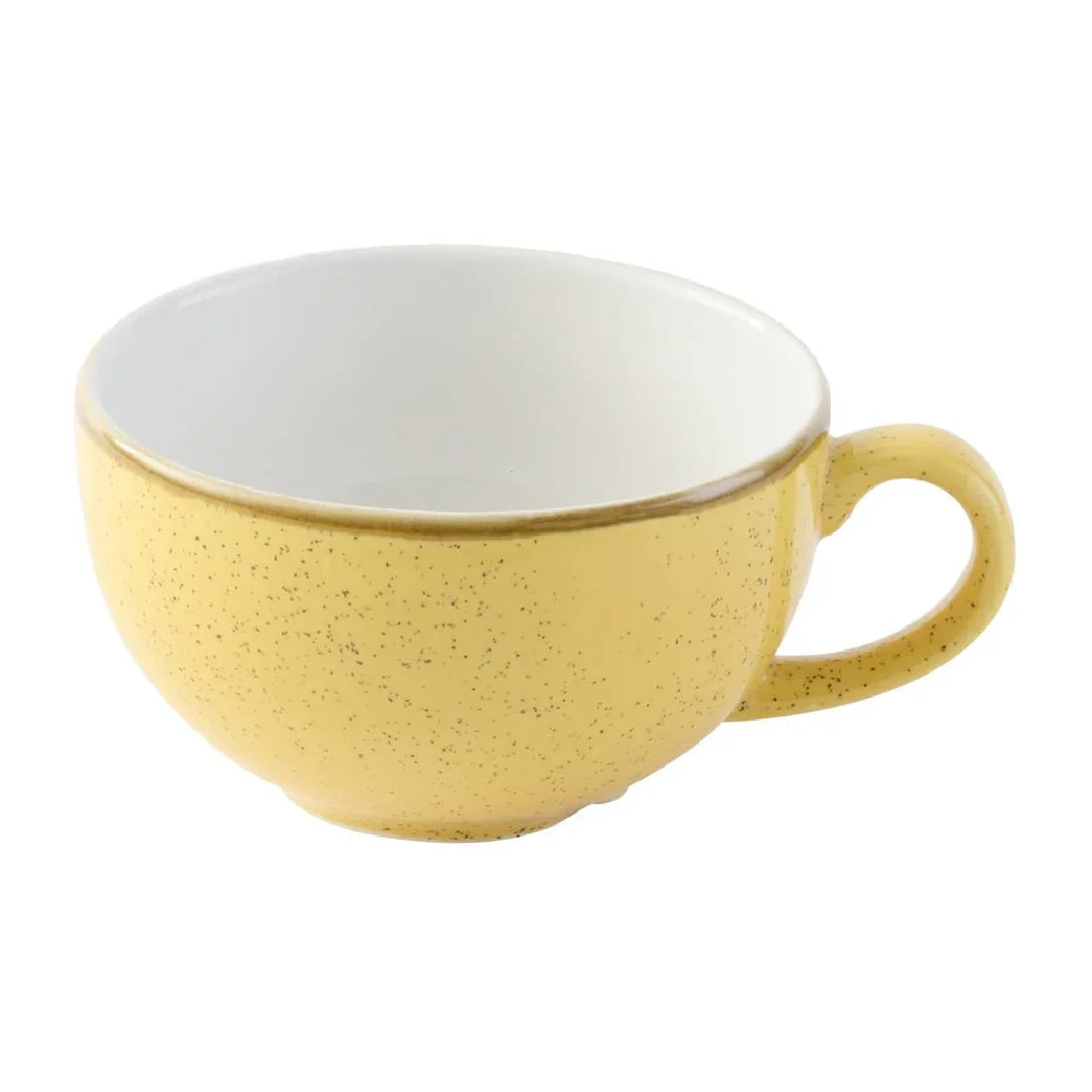 DX039 Churchill Stonecast Mustard Seed Cappuccino Cup 227ml (Pack of 12) - JD Catering Equipment Solutions Ltd