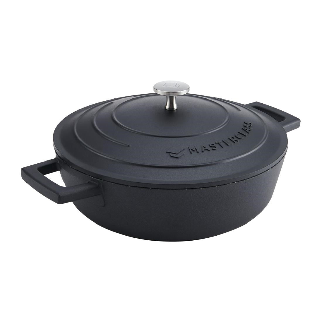 DX366 MasterClass Cast Aluminium Shallow Casserole Black 2500ml