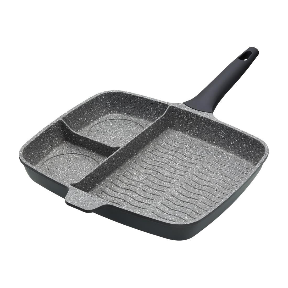 DX378 MasterClass Three Section Grill Pan Aluminium 330mm - JD Catering Equipment Solutions Ltd