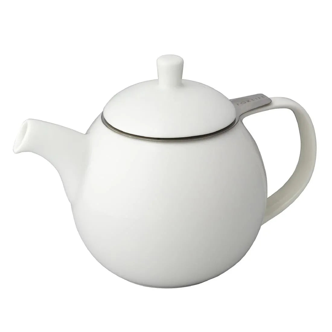 DX486 Forlife White Curve Teapot 24oz - JD Catering Equipment Solutions Ltd