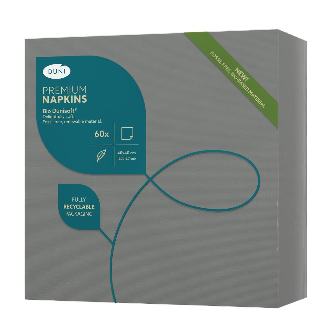 DX502 BIO Dunisoft Dinner Napkin Granite Grey 400x400mm (Pack of 360)