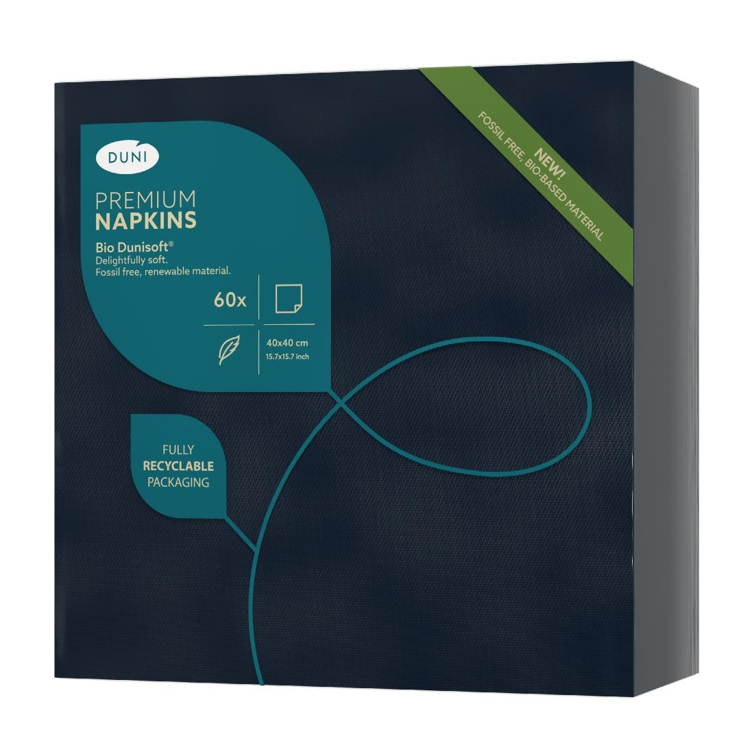 DX503 BIO Dunisoft Dinner Napkin Black 400x400mm (Pack of 360)