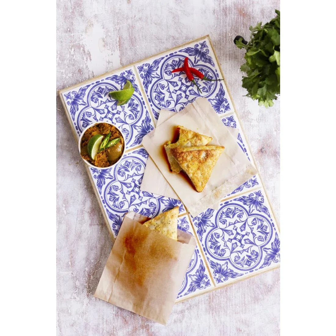 DX575 Vegware Compostable Paper Sandwich Bags Kraft - 7x7" (Pack of 1000) - JD Catering Equipment Solutions Ltd