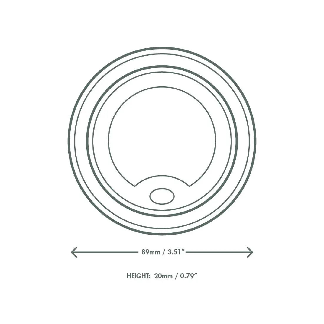 DX580 Vegware Hot Cup Lid Moulded Fibre 89-Series (Pack of 1000) - JD Catering Equipment Solutions Ltd