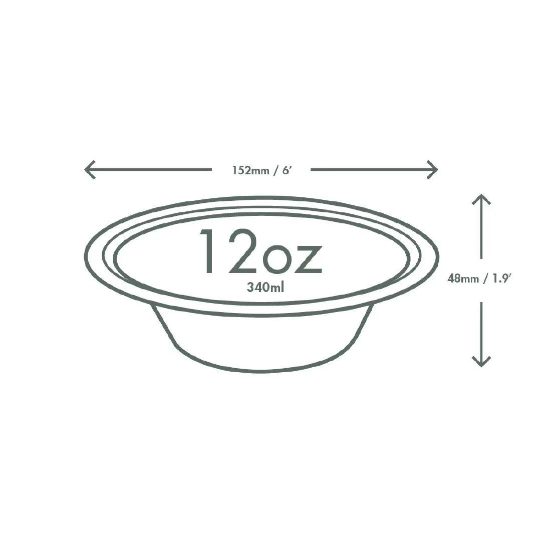 DX581 Vegware Compostable Nourish Moulded Fibre Bowl Natural 12oz/340ml (Pack of 500) - JD Catering Equipment Solutions Ltd