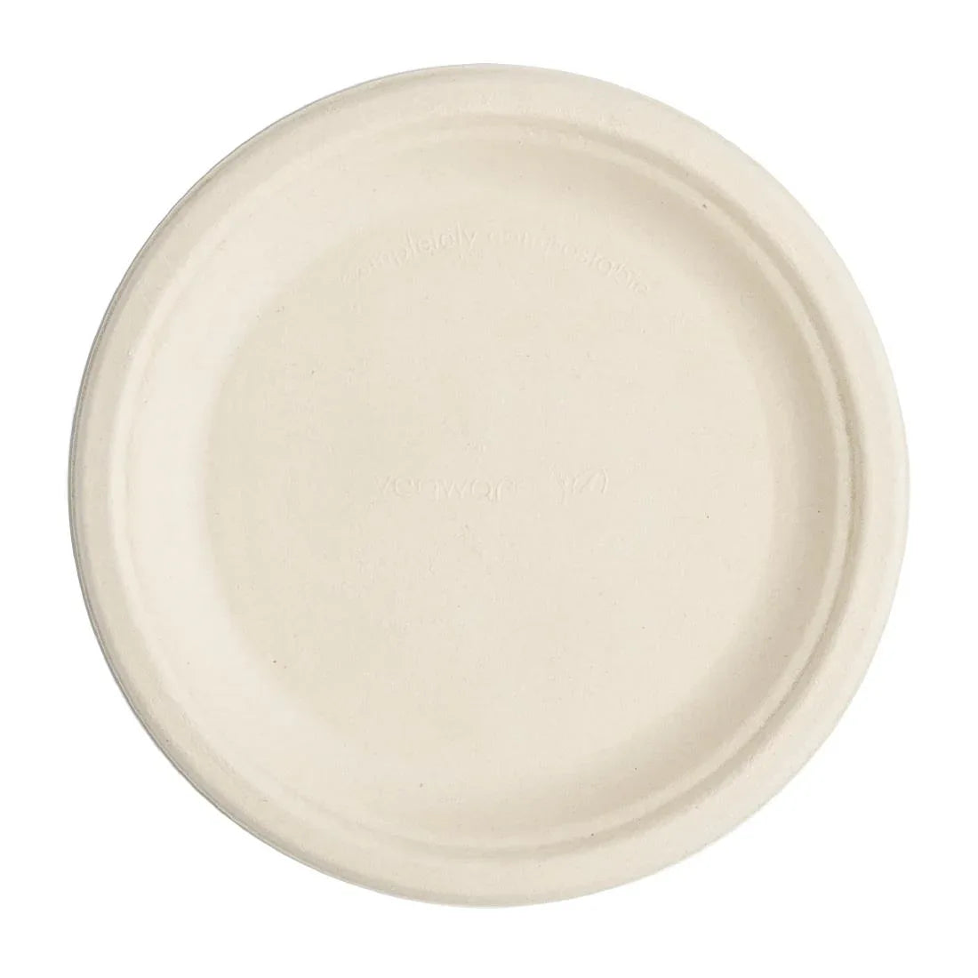 DX582 Vegware Compostable Nourish Moulded Fibre Plate Natural 7"/178mm (Pack of 500) - JD Catering Equipment Solutions Ltd