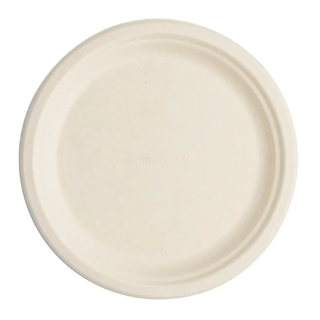 DX583 Vegware Compostable Nourish Moulded Fibre Plate Natural 9"/226mm (Pack of 500) - JD Catering Equipment Solutions Ltd