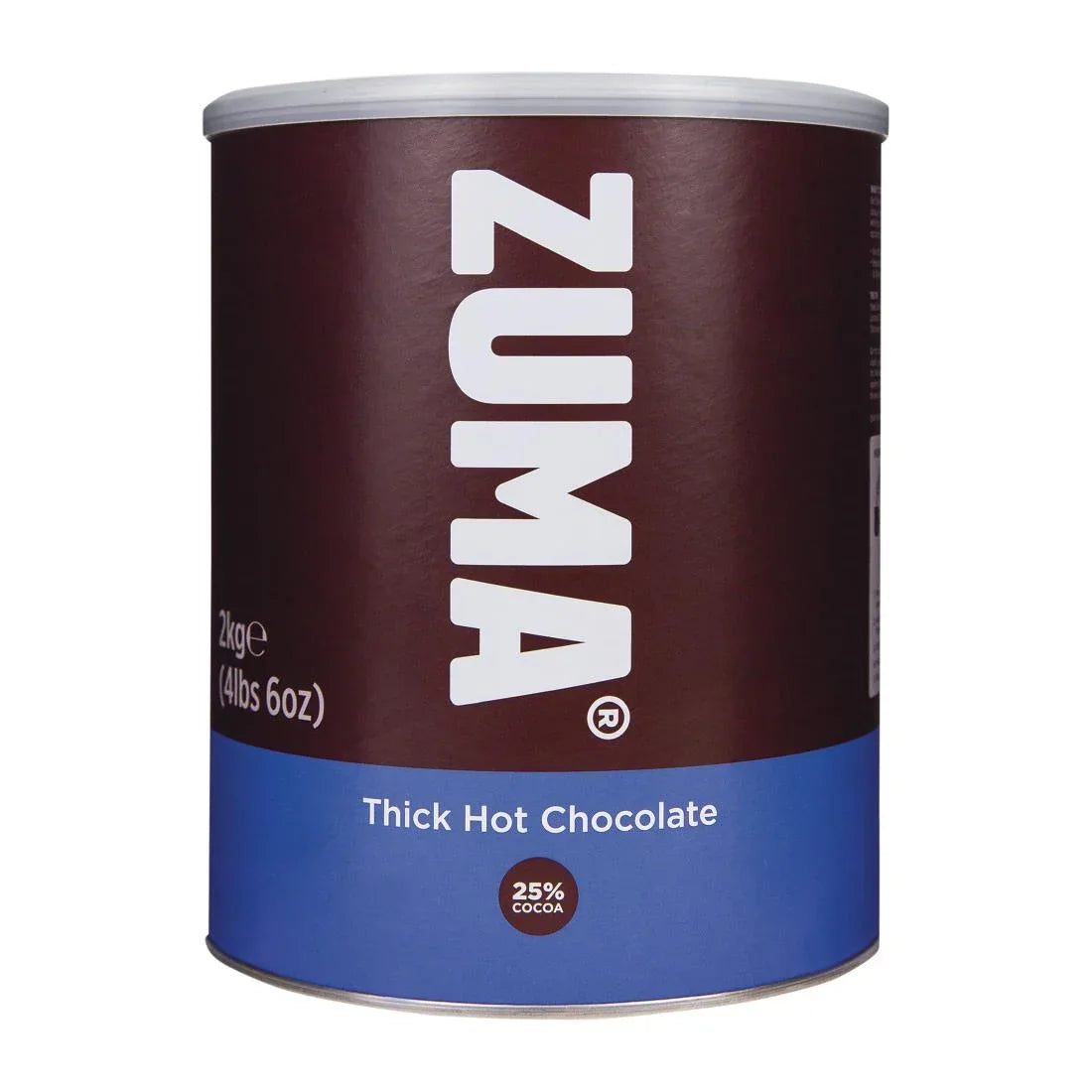 DX617 Zuma Thick Hot Chocolate (25% Cocoa) 2kg Tin - JD Catering Equipment Solutions Ltd
