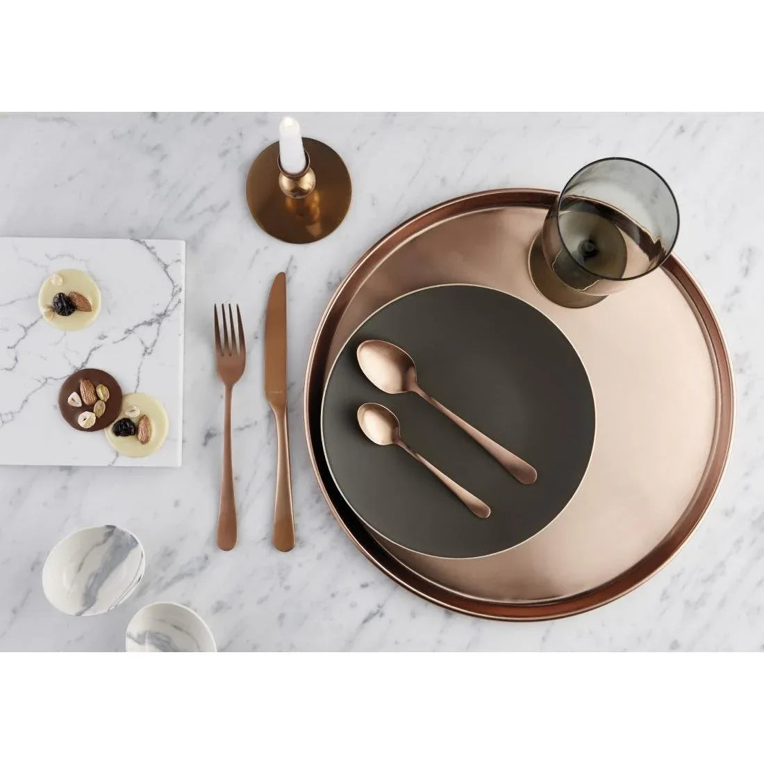 DX632 Amefa Blush Dessert Spoon Copper (Pack of 12) - JD Catering Equipment Solutions Ltd