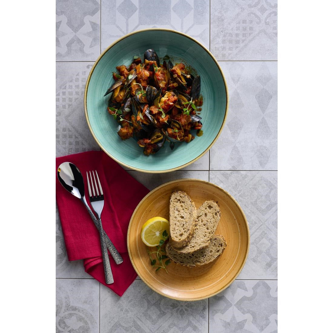 DX788 Churchill Stonecast Mint Coupe Bowl 182mm (Pack of 12)