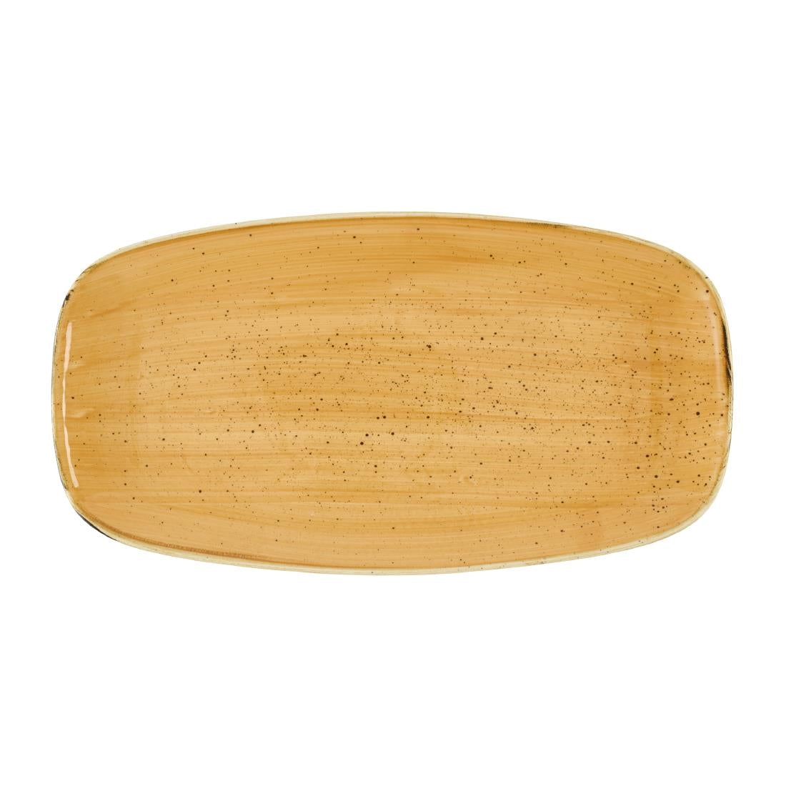 DX781 Churchill Stonecast Tangerine Chefs' Oblong Plate No. 4 (355 x 189mm) (Pack of 6)