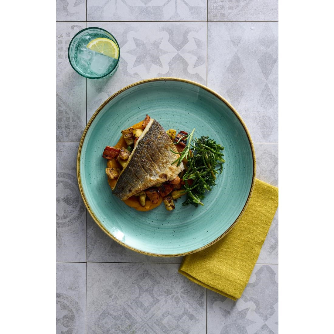 DX784 Churchill Stonecast Mint Coupe Plate 260mm (Pack of 12)