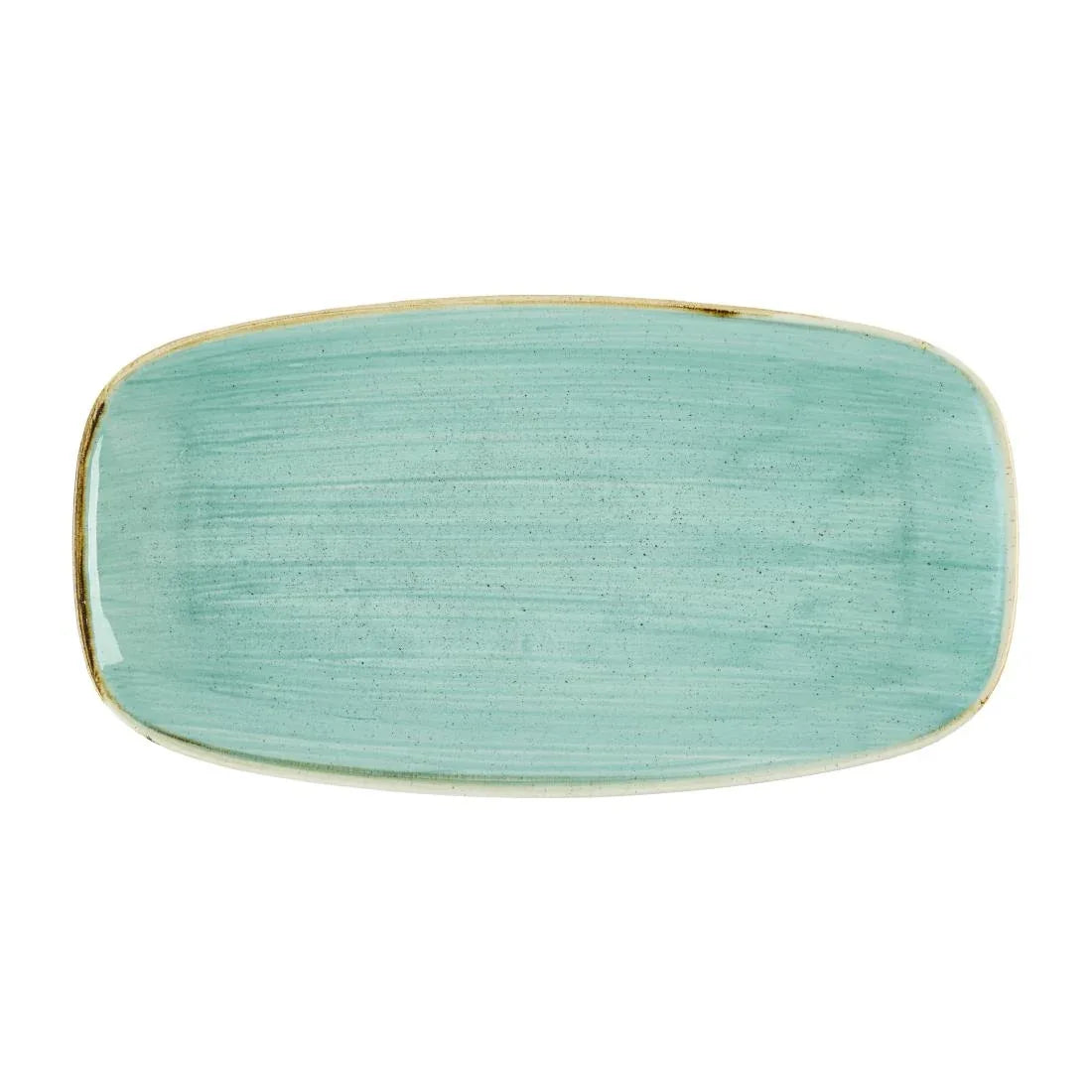 DX792 Churchill Stonecast Mint Chefs' Oblong Plate No. 4 (355 x 189mm) (Pack of 6) - JD Catering Equipment Solutions Ltd