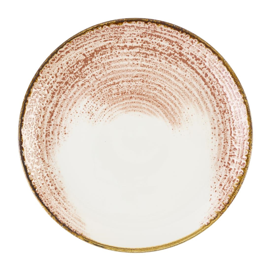 DX794 Churchill Studio Prints Homespun Accents Coral Coupe Plate 288mm (Pack of 12)