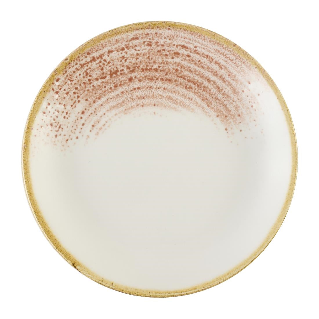 DX797 Churchill Studio Prints Homespun Accents Coral Coupe Plate 165mm (Pack of 12)