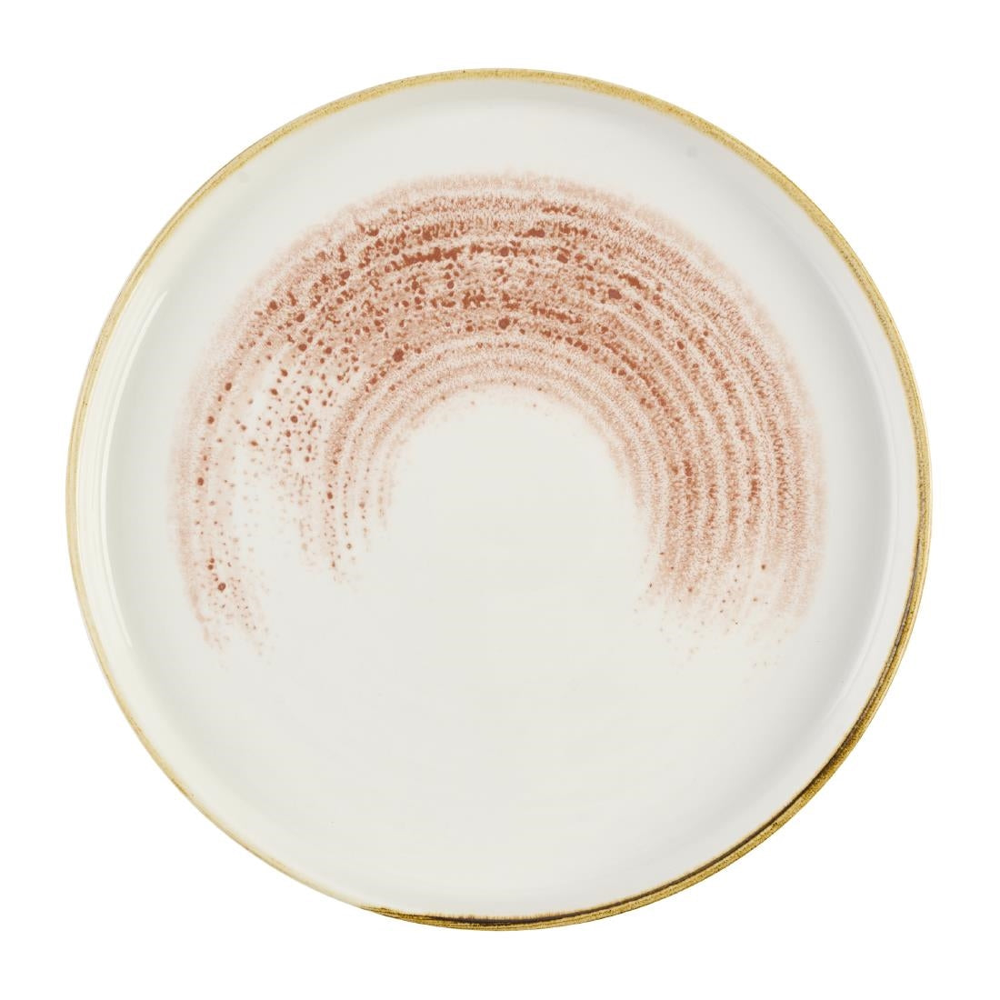 DX800 Churchill Studio Prints Homespun Accents Coral Walled Plate 260mm (Pack of 6)