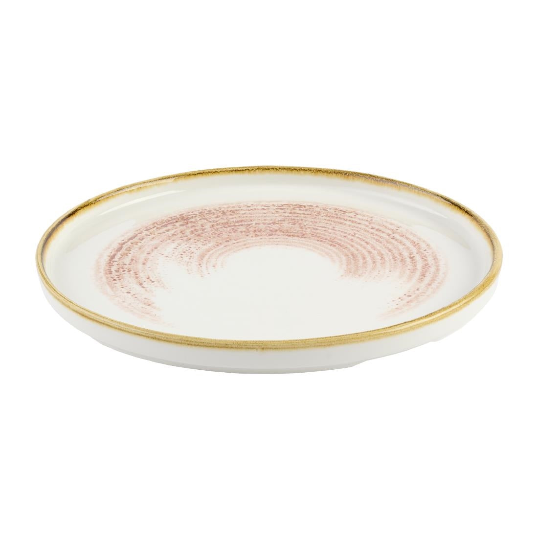 DX800 Churchill Studio Prints Homespun Accents Coral Walled Plate 260mm (Pack of 6)