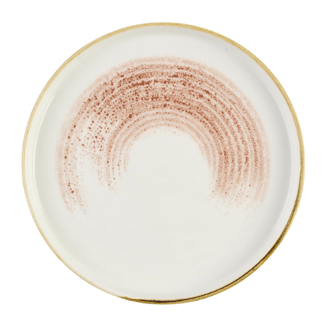 DX801 Churchill Studio Prints Homespun Accents Coral Walled Plate 210mm (Pack of 6)