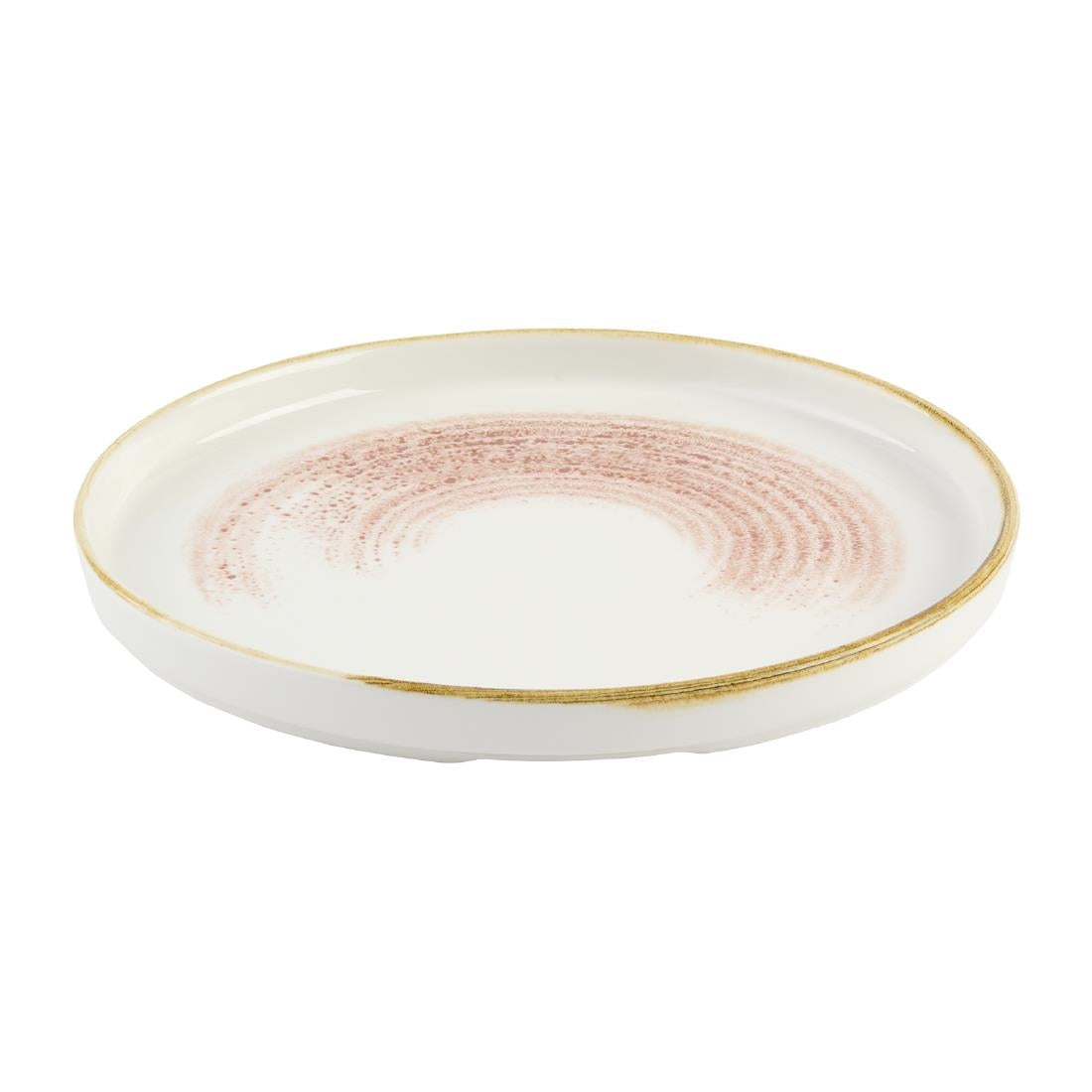 DX801 Churchill Studio Prints Homespun Accents Coral Walled Plate 210mm (Pack of 6)