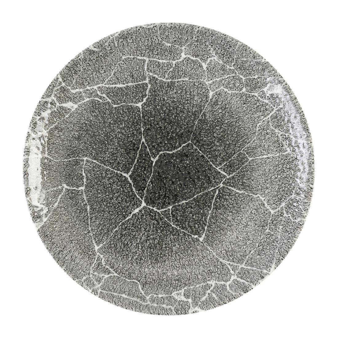 DX805 Churchill Studio Prints Kintsugi Quartz Black Coupe Plate 260mm (Pack of 12) - JD Catering Equipment Solutions Ltd