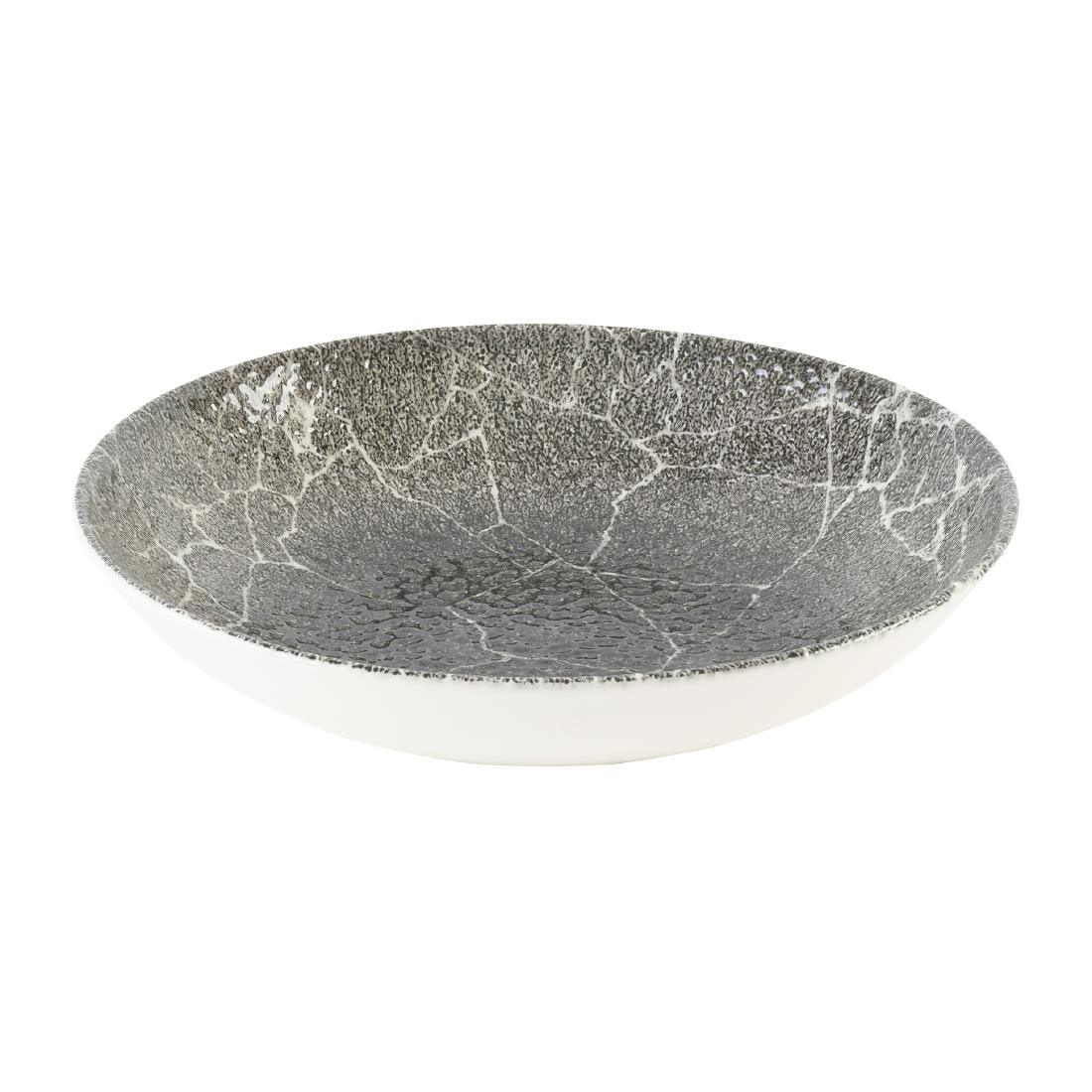 DX808 Churchill Studio Prints Kintsugi Quartz Black Coupe Bowl 248mm(Pack of 12) - JD Catering Equipment Solutions Ltd